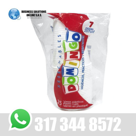 Vaso Domingo Blanco Plast. 7. 0 Ozn