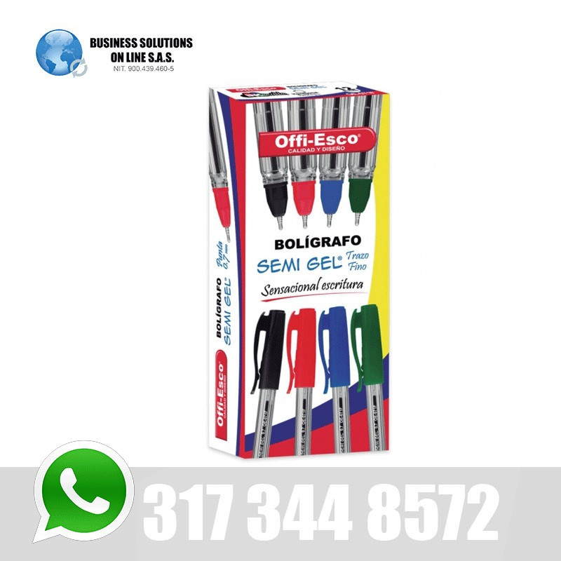 Boligrafo semigel 0. 7 Ofiesco
