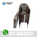 Sillas  plasticas con brazos   120 kilos