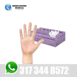 Guantes examen vinilo transparente talla L